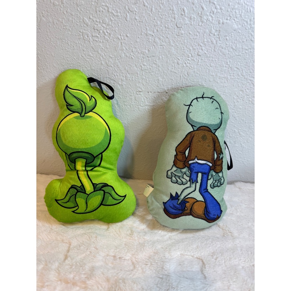 Plants vs Zombies Plush Set Peashooter and Zombie Sega Prize International 2016 - Picture 2 of 5